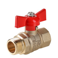 Кран шаровой 11б27п1 Стандарт ВН 1/2' ручка бабочка PN40 (VALTEC) VT.123.GN.04