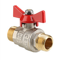Кран шаровой 1/2' НН ручка бабочка BASE (VALTEC) VT.219.N.04