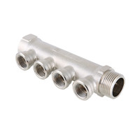Коллектор 3/4'x2 выхода 1/2' ВР (VALTEC) VTc.550.N.0502