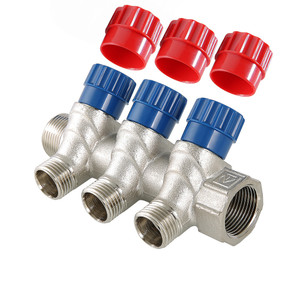 Коллектор 1'x3 выхода 1/2' НР с вентилями (VALTEC) VTc.560.N.0603