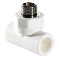 Тройник комбинированный 25x1/2' НР полипропиленовый PPR белый (VALTEC) VTp.733.0.02504