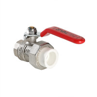 Кран шаровой 20x1/2' ВР латунный с переходом на полипропилен PPR белый (VALTEC) VTp.742.0.02004