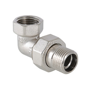 Сгон разъемный ВН 1' угловой (американка), никелированный (VALTEC) VTr.098.N.0006
