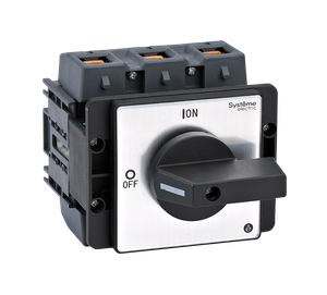 ВЫКЛЮЧАТЕЛЬ-РАЗЪЕДИНИТЕЛЬ 3P 175A С ЧЁРНОЙ РУКОЯТКОЙ НА ДВЕРЦУ 4 ВИНТАМИ (Systeme Electric) MSD175320B