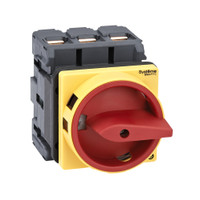 ВЫКЛЮЧАТЕЛЬ-РАЗЪЕДИНИТЕЛЬ 3P 80A С КРАСНОЙ РУКОЯТКОЙ НА ДВЕРЦУ 4 ВИНТАМИ (Systeme Electric) MSD80310R