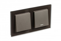 Рамка двухпостовая ATLASDESIGN NATURE, СТЕКЛО МОККО (Systeme Electric) ATN320602