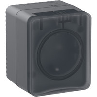 AtlasDesign Profi54 розетка с заземлением со шторками IP54 16А 250B, АНТРАЦИТ, Россия (Systeme Electric) ATN544045