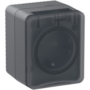 AtlasDesign Profi54 розетка с заземлением со шторками IP54 16А 250B, АНТРАЦИТ, Россия (Systeme Electric) ATN544045