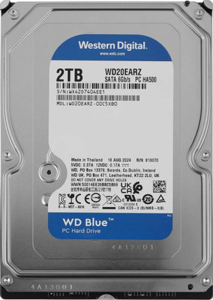 Жесткий диск 2TB Blue 3.5'', SATAIII, 5400 об/мин, 64 МБ (Western Digital) WD20EARZ