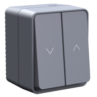 ATLASDESIGN PROFI IP54 2-клавишный ВЫКЛЮЧАТЕЛЬ ДЛЯ ЖАЛЮЗИ, 2хсх.4, АНТРАЦИТ (Systeme Electric) ATN544019