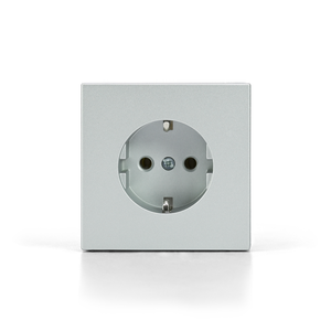 ARTGALLERY РОЗЕТКА с заземлением со шторками, 16А, механизм, быстрозажимные клеммы, алюминий (Systeme Electric) GAL000345S