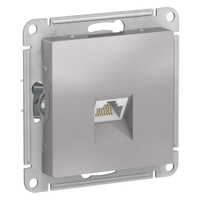 Розетка ATLASDESIGN компьютерная RJ45 механизм алюминий (Systeme Electric) ATN000383