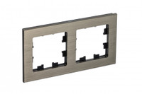 Рамка двухпостовая ATLASDESIGN NATURE, МЕТАЛЛ ЛАТУНЬ (Systeme Electric) ATN312202