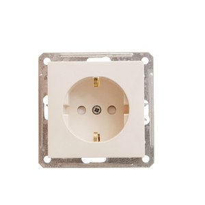W59 Розетка скрытая с заземлением в рамку  бежевая (Systeme Electric) RS16-152-2-86