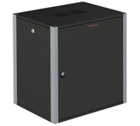 Шкаф телекоммуникационный настенный 19' 9U дверь металл IP20. 600x450x450mm(ШхГхВ) цвет черный(RAL 9004/RAL7000) (SYSMATRIX) WP 6409.920
