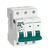 Выключатель автоматический 3Р 16А D 6кА ВА103 М (Dekraft) 12556DEK