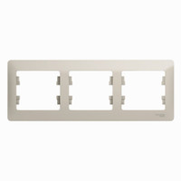 GLOSSA рамка 3-постовая горизонтальная молочный (Systeme Electric) GSL000903