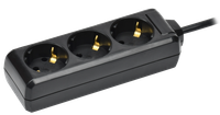Удлинитель У03 3 места с заземлением 5м 3х1мм2 16А 250В черный (IEK) WYP10-16-03-05-Z-K02