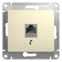 GLOSSA Розетка телефонная RJ11 в рамку бежевая (Systeme Electric) GSL000281T