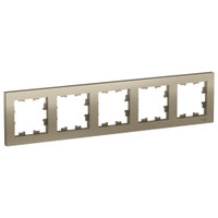Рамка пятипостовая ATLASDESIGN универсальная шампань (Systeme Electric) ATN000505