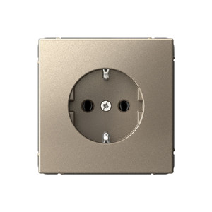 ARTGALLERY РОЗЕТКА с заземлением, 16А, механизм, быстрозажимные клеммы, шампань (Systeme Electric) GAL000543S
