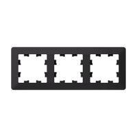 ATLASDESIGN AIR 3-постовая РАМКА, КАРБОН/дымчатый черный (Systeme Electric) ATN221003