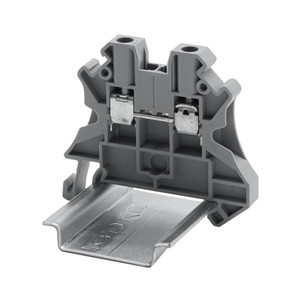 Клемма проходная, винтовой зажим, 2 точки подключения, 2.5 кв.мм, серая (DKC) TUR-2.5R