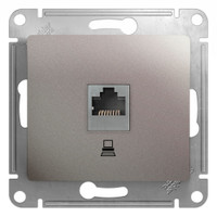 GLOSSA Розетка компьютерная RJ45 категория 5E механизм платина (Systeme Electric) GSL001281K