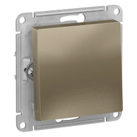Выключатель одноклавишный ATLASDESIGN схема 1 10АХ механизм шампань (Systeme Electric) ATN000511