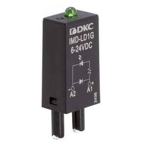 Модуль индикации и защиты, LED зеленый+диод A1+, 6-24V DC (DKC) IMD-LD1G