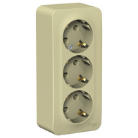BLANCA О/У РОЗЕТКА 3-я с заземлением без шторок ИЗОЛ.ПЛ 16А, 250В, БЕЖЕВЫЙ (Systeme Electric) BLNRA010317