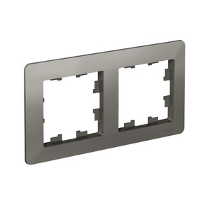 ATLASDESIGN AIR 2-постовая РАМКА, СТАЛЬ/дымчатый черный (Systeme Electric) ATN220902