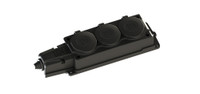 Колодка 3х розетка тройная 2К+З каучуковая        16А/250В IP44 Чёрная MultiSet (Systeme Electric) MST4103BK