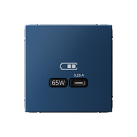 ARTGALLERY USB розетка тип-С 65Вт высокоскор.заряд. QC, PD, механизм, аквамарин (Systeme Electric) GAL001127