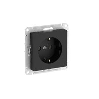 ATLASDESIGN РОЗЕТКА с заземлением, 16А, быстрозажимные клеммы, КАРБОН (Systeme Electric) ATN001043S