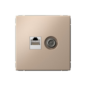 ARTGALLERY розетка двойная ТВ + компьютерная RJ45, кат. 5Е, песочный (Systeme Electric) GAL001289