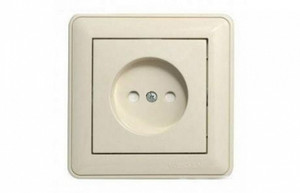 W59 Розетка скрытая с заземлением  бежевая (Systeme Electric) RS16-152-28