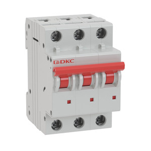 Выключатель автоматический модульный YON MD63 3P 25А D 6kA (DKC) MD63-3D25-6