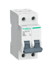 Выключатель автоматический двухполюсный (АВ) С 50А 2P 6kA 230В City9 Set (Systeme Electric) C9F36250