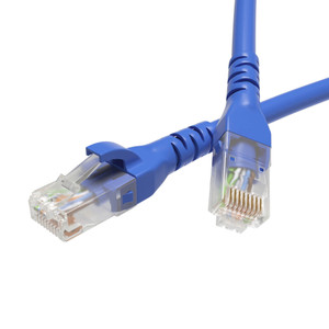 Патч-корд неэкранированный CAT5E U/UTP 4х2 LSZH синий 1м (DKC) RN5EUU4510BL