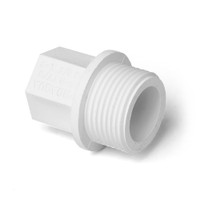 Заглушка резьбовая 1/2' полипропиленовая PPR белая (PRO AQUA) PA15508P