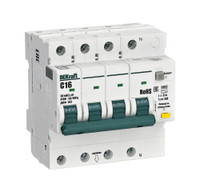 Выключатель автоматический дифференциальный 3P+N 16А 30мА AC х-ка C ДИФ-103 6кА (Dekraft) 16401DEK