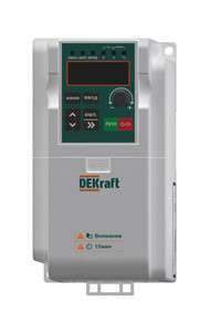 Преобразователь частоты DEKV060-0.75кВт 1 фаза 220В (Dekraft) DEKV060G0R75S2