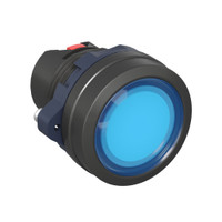 Головка кнопки плоская прозрачная с фиксацией, синяя (DKC) M22P-FLLBP