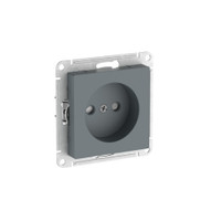ATLASDESIGN РОЗЕТКА без заземления со шторками, 16А, быстрозажимные клеммы, ГРИФЕЛЬ (Systeme Electric) ATN000749S