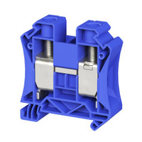 Клемма проходная, винтовой зажим, 2 точки подключения, 35 кв.мм, синяя (DKC) TUR-35R-BU