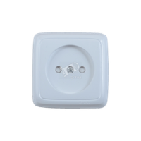 Розетка наружная со шторками белая (HEGEL) РА16-102