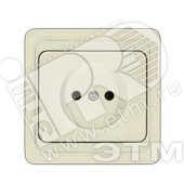 Розетка Валери без заземления слоновая кость (UNIVersal) Б-В0022