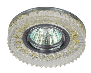 Светильник точечный DK LD14 SL/WH декор cо светодиодной подсветкой MR16, прозрачный (ЭРА) Б0028079