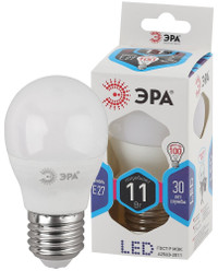Лампа светодиодная LED 11 Вт 880Лм 4000К шар нейтральный E27 170-265В LED P45-11W-840-E27 Standart (ЭРА) Б0032989